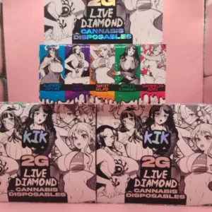 Kik Disposable vape pen with a variety of Kik vape flavors display